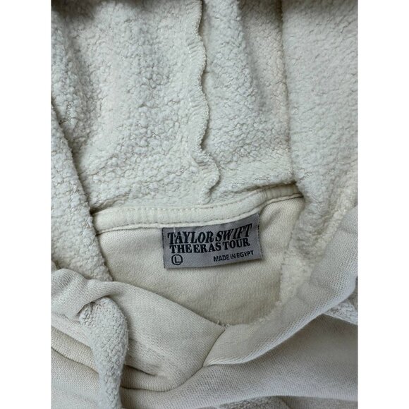 Taylor Swift Hoodie Large Sweater The Eras Tour Unisex Cream Women Merch - Picture 3 of 7